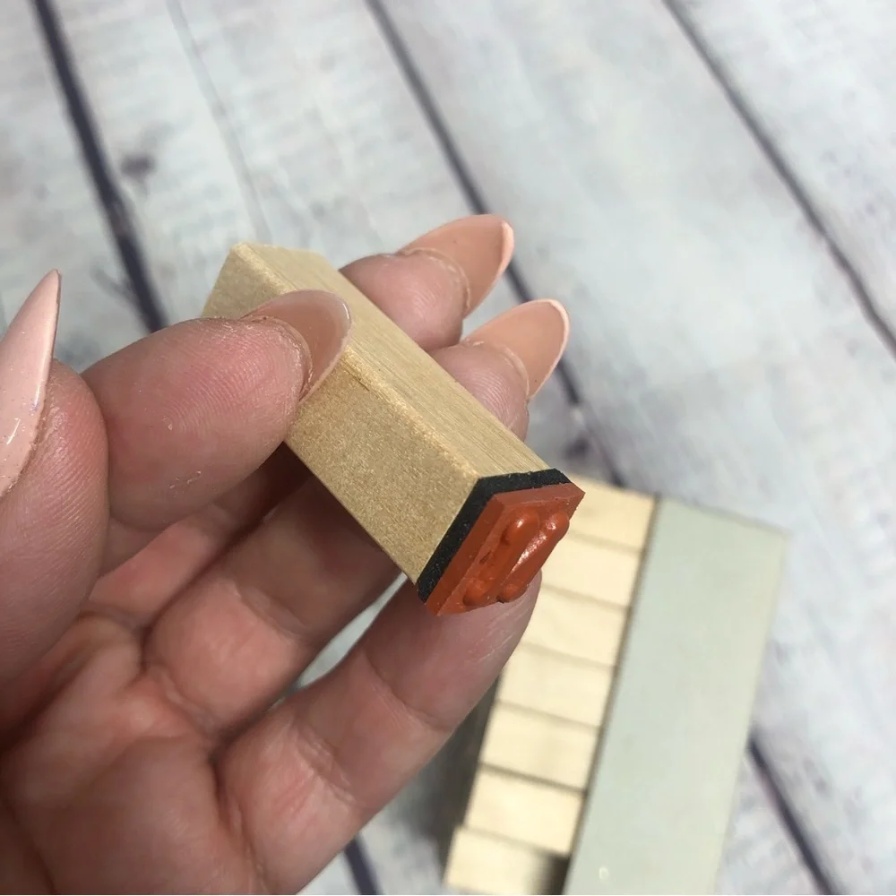 Wood stamp letters and numbers